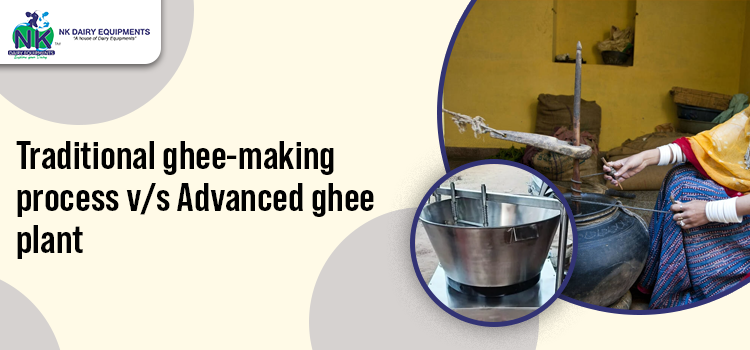 How does the Conventional ghee-making process change into the modern ghee plant?